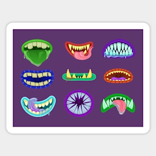 MOnsters Mouth Illustration Magnet